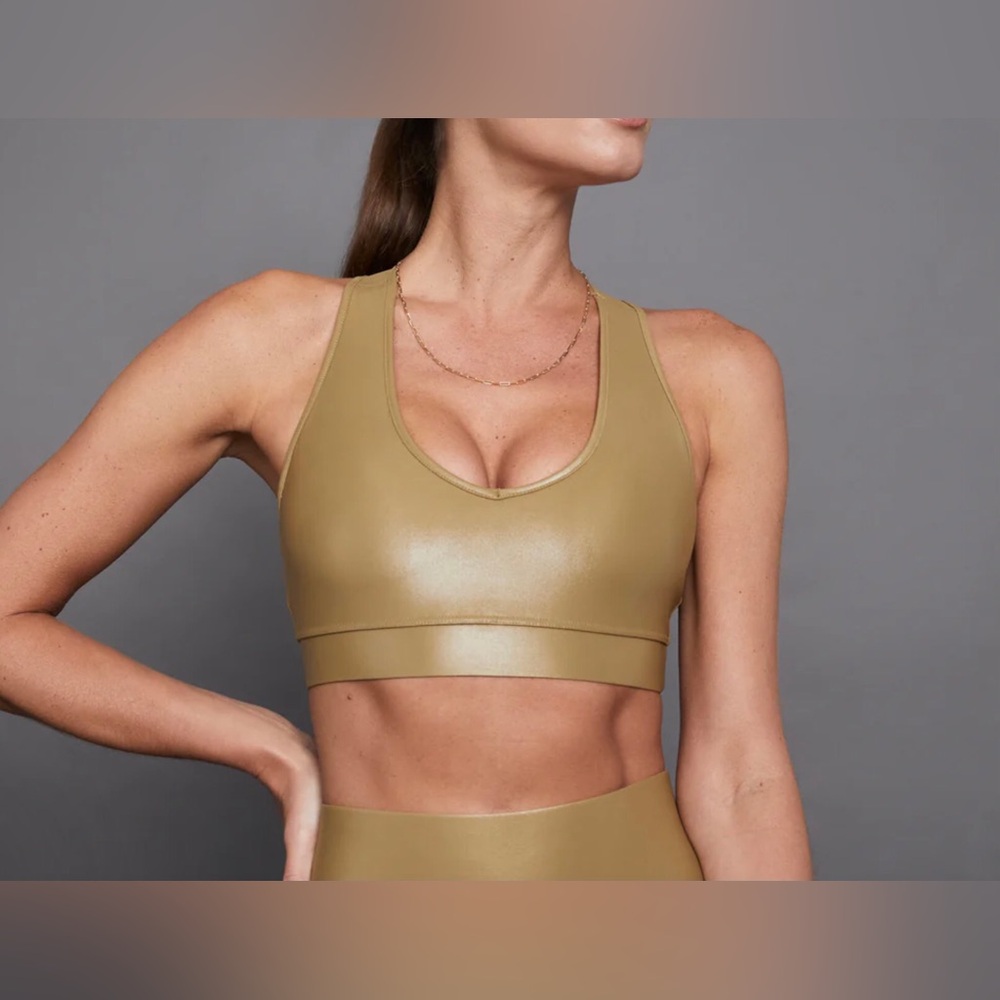 Carbon38 Olive Gold/Tan Sports Bra